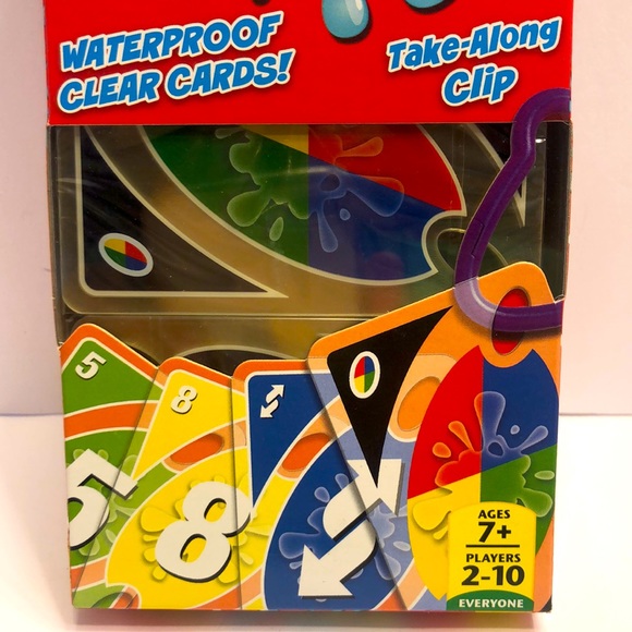 UNO SPLASH NEW UNOPENED Waterproof clear card game - Picture 4 of 9
